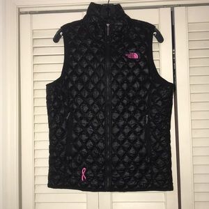 Black and Pink The North Face Vest